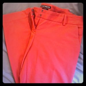 Express columnist coral crop dress pants